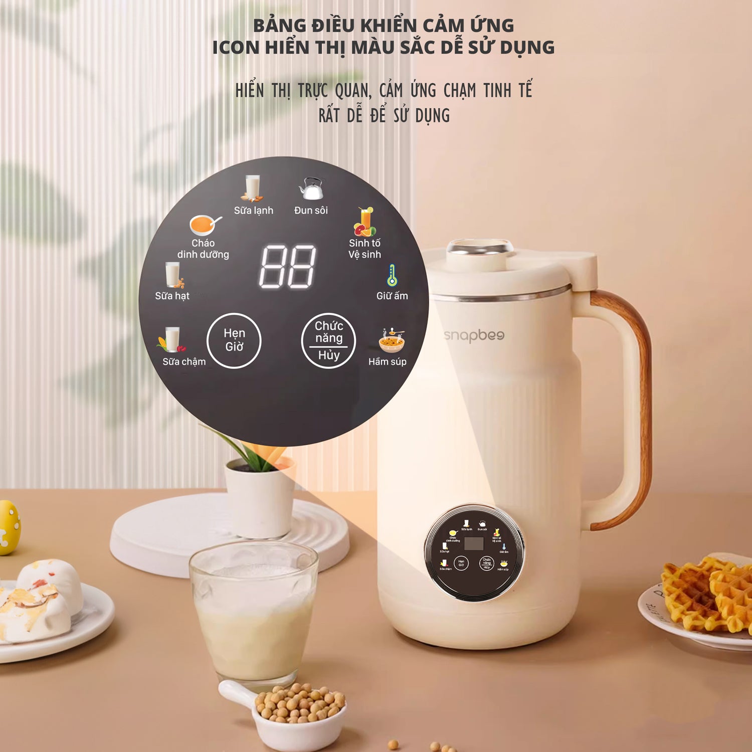 Máy Xay Nấu Đa Năng SNAPBEE CB1200 - Nhỏ Gọn - Đa Chức Năng - Cao Cấp - Chống Trào - Giá Tốt Nhất