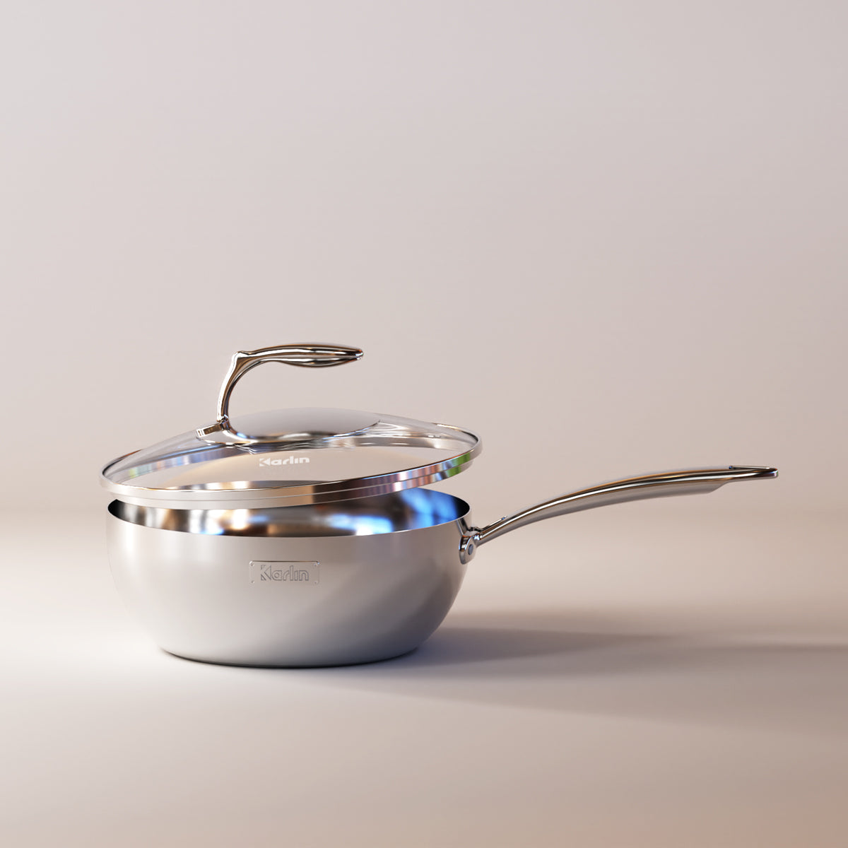 Chảo Karlin Chống Dính Tự Nhiên PS5 PRO - Đáy 5 Lớp - Kiểu Dáng Sang Trọng - Nấu Được Trên Mọi Loại Bếp