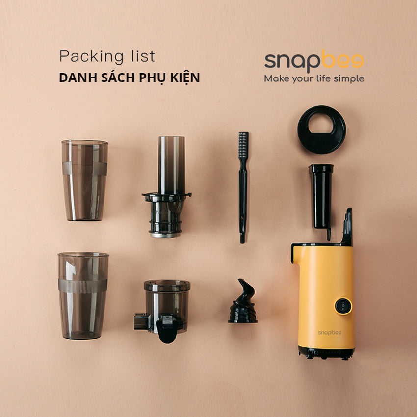 Máy ép chậm SnapBee SK-202VN - Ép rau củ quả siêu kệt bã - Thương Hiệu Mỹ